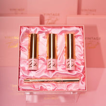 Load image into Gallery viewer, 'Vintage with a Twist' - 3 Lipsticks Box Set with FREE Brush!