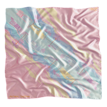 Load image into Gallery viewer, 'Mid-Century Pastel Dream' Satin Scarf