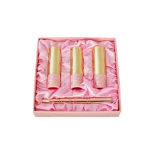 Load image into Gallery viewer, 'Vintage with a Twist' - 3 Lipsticks Box Set with FREE Brush!