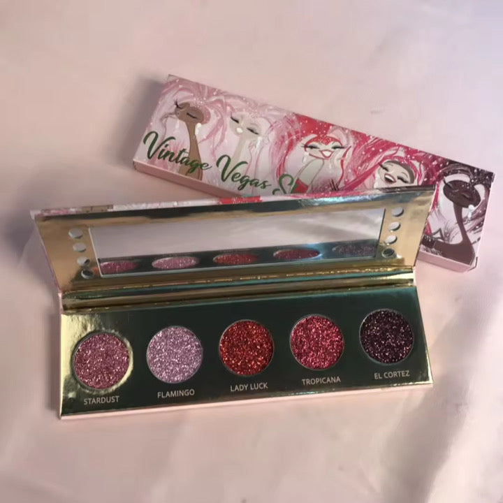'Vintage Vegas Showgirl' - Pressed Glitter Palette